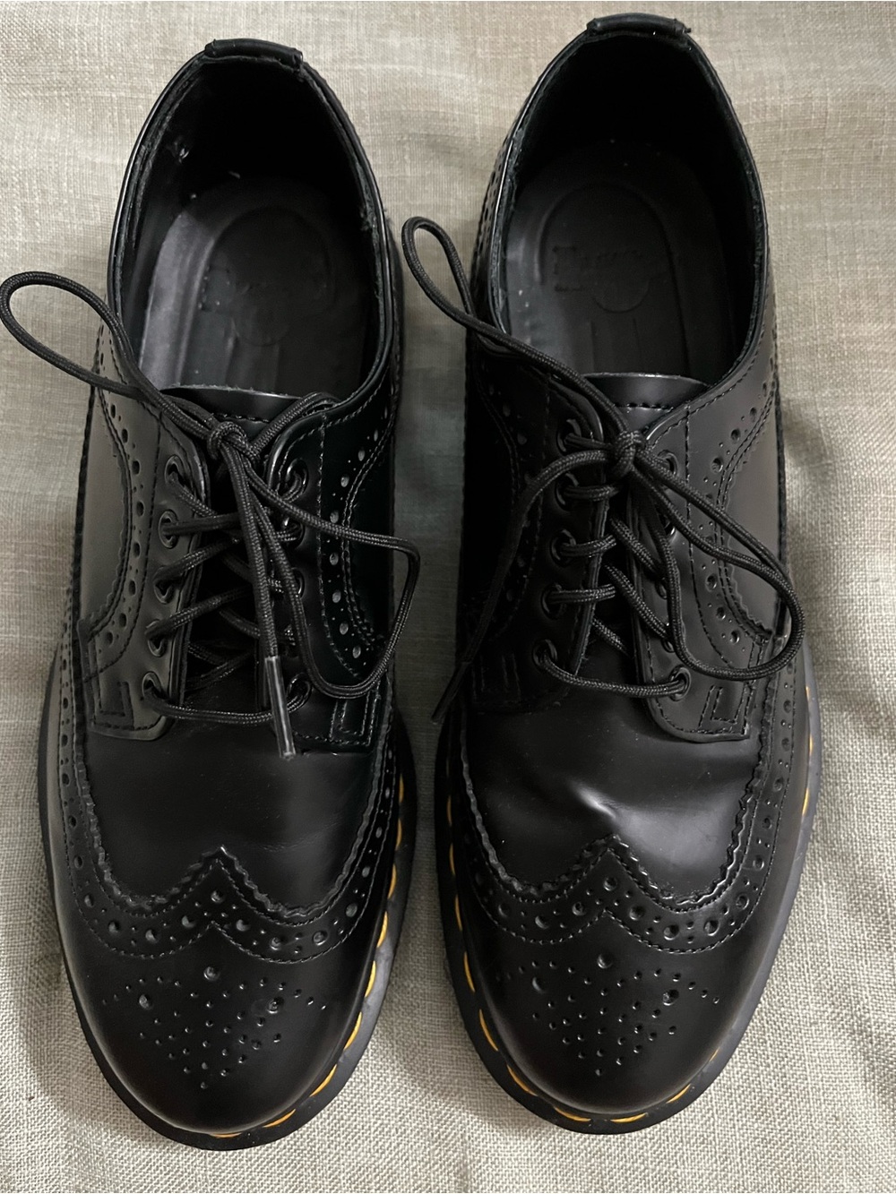 Black women’s Dr martens Wingtip Oxford Lace-Up Shoes